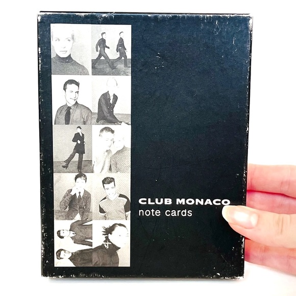 Vintage Club Monaco Note Cards with Envelopes Black White Blank Models Greeting - Picture 7 of 10